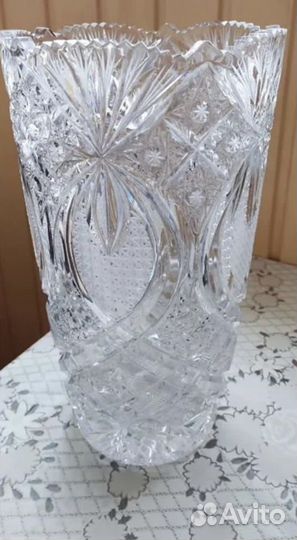 Хрустальная ваза ручной работы