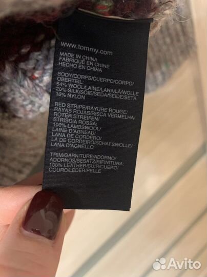 Зимний свитер Tommy Hilfiger в идеале натур шерсть