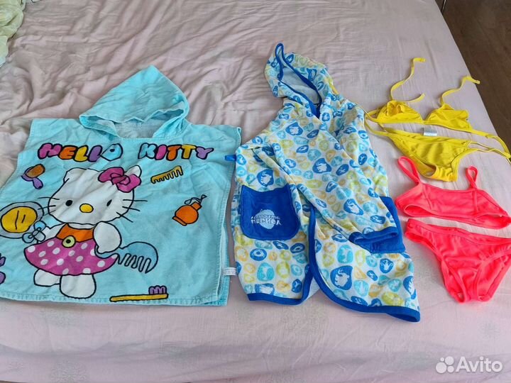 Детский махровый халат 116 + купальники