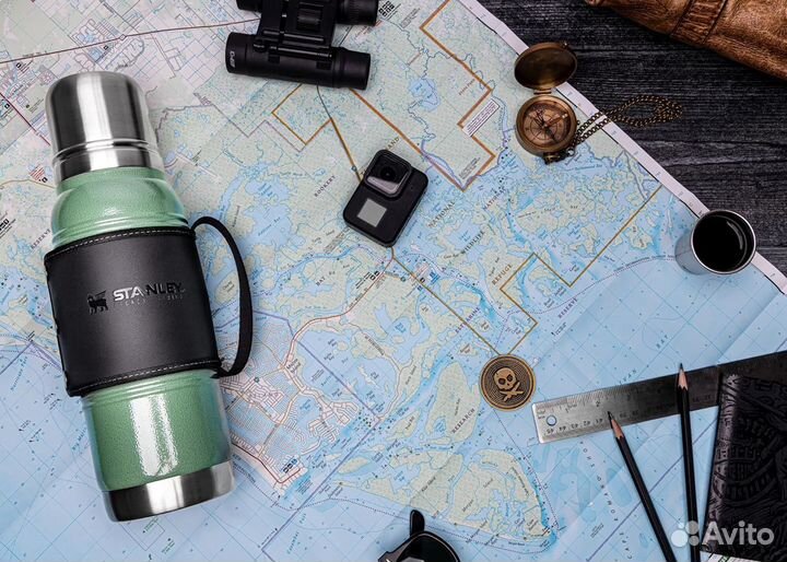 Термос Stanley QuadVac 1л зеленый