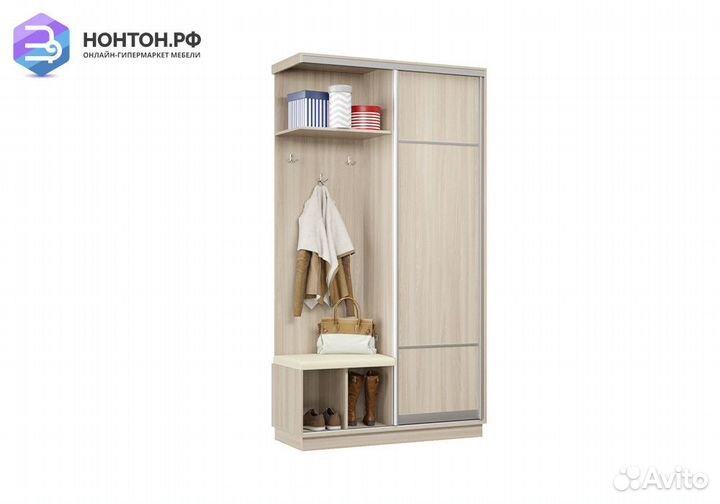 Прихожая-купе Альнаир мини с сиденьем ясень шимо с
