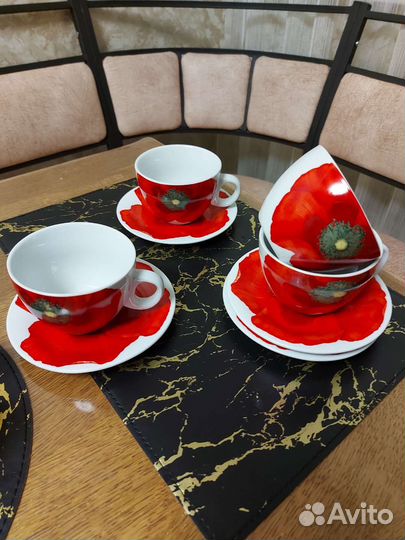 Чашка с блюдцем фарфор