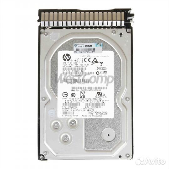 Жесткий диск 4TB HDD HP 6G SAS 7.2K (695842-001)