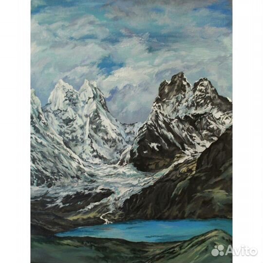 Горный пейзаж маслом