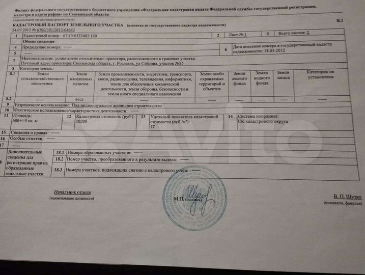 Участок 6 сот. (ИЖС)