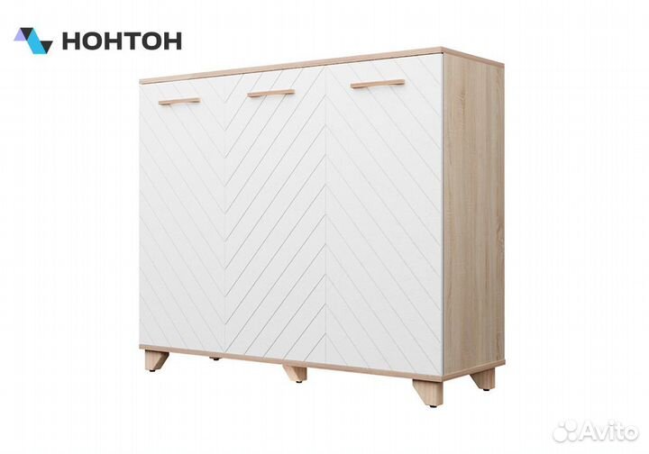 Комод Стокгольм дуб сонома / белый матовый