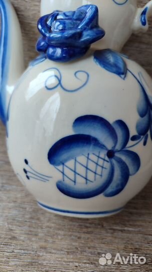 Кувшин и сахарница, старая гжель