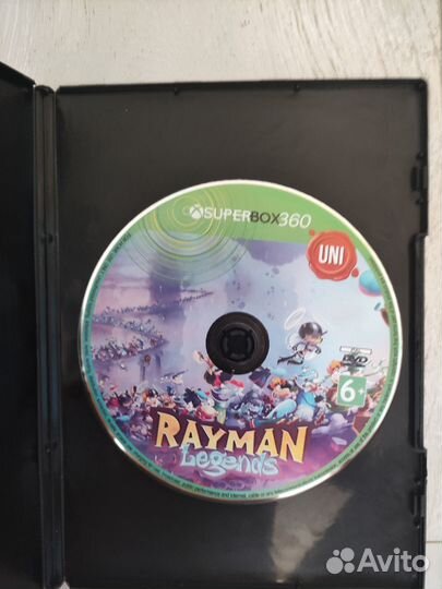 Диск на xbox 360,rayman legends