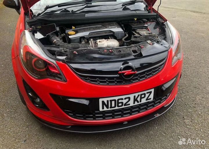 Накладка переднего бампера Opel Corsa opc Line