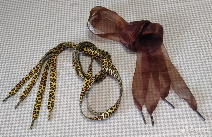 Шнурки леопардовые, 1 пара