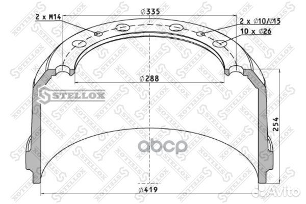 85-00080-SX торм.барабан (накл 19557) 419x203