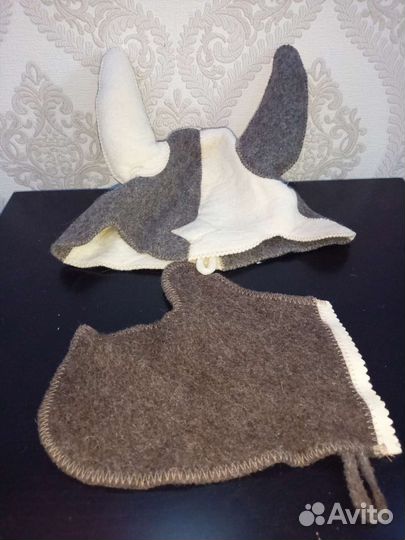 Шапка с рукавицей для сауны бани Викинг