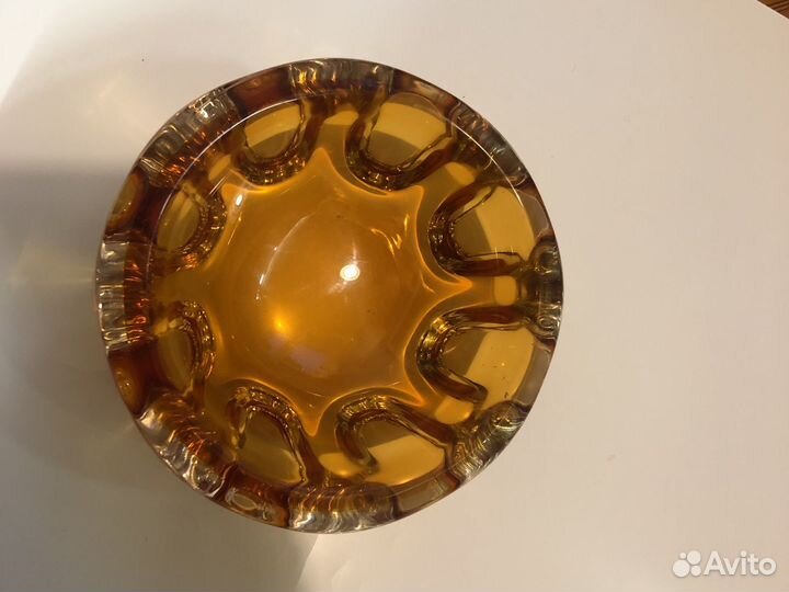 Пепельница цветное стекло СССР