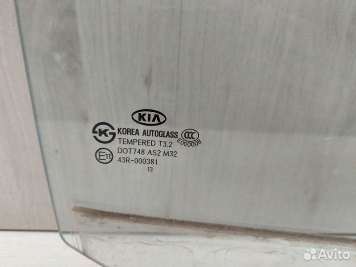 Стекло двери заднее правое Kia Picanto 2