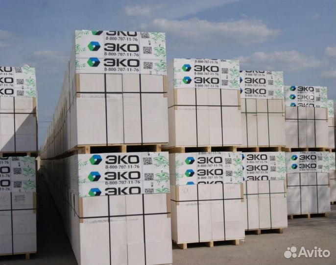 Газобетон от производителя эко D600 B5,0 250x100x600