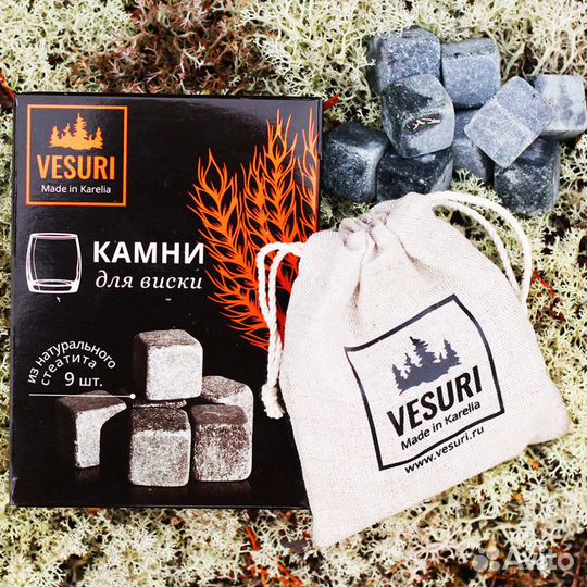 Камни для виски Black в подарочной упаковке, 9 шт