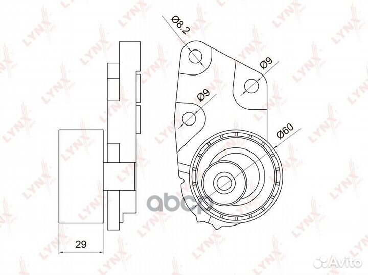 Ролик натяжителя ремня грм PB-1074 lynxauto