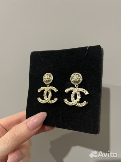 Серьги chanel премиум