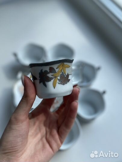 Фарфоровый японский сервиз кофейно-чайный