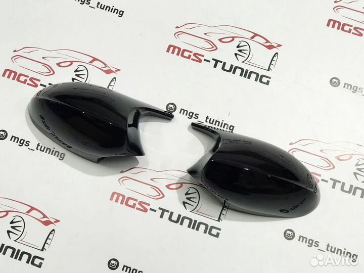 Крышки зеркал M3 черные на BMW 3 E90 Дорест