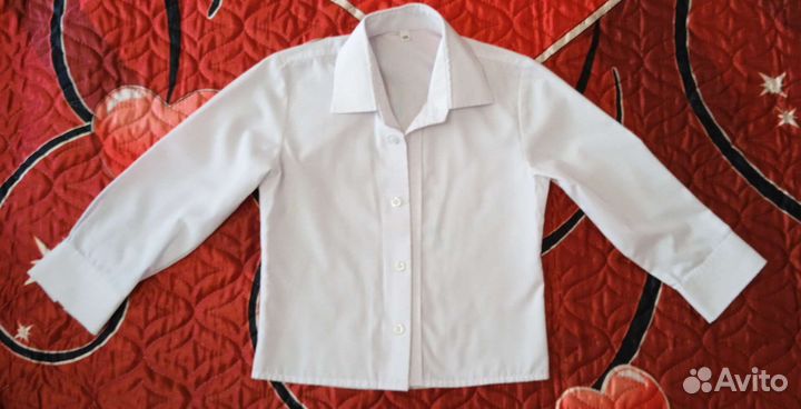 Белая рубашка для мальчика, 98 размер