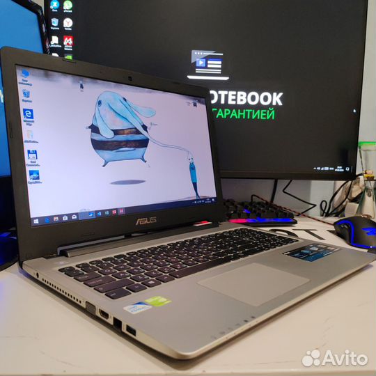 Надёжный ноутбук asus SSD/HDD 8GB GT740GB