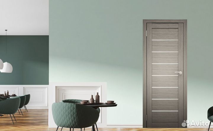 Дверь межкомнатная юни Амати 01 Дуб Дымчатый