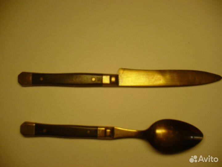 Старинный ножик и ложечка