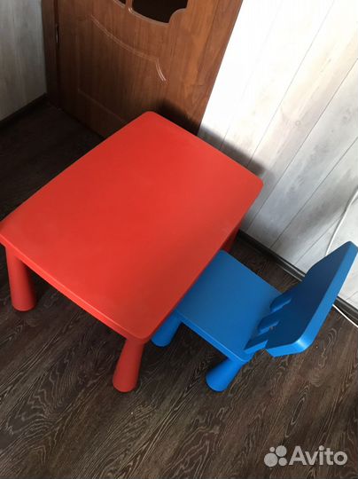 Детский стол и стул IKEA маммут