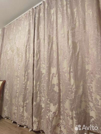 Комплект шторы, тюль и покрывало б/у