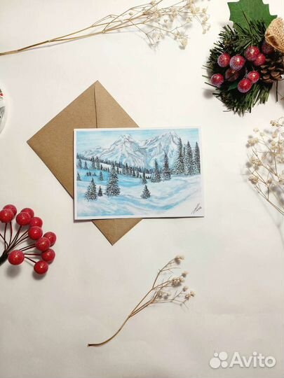 Авторские открытки Акварелью 