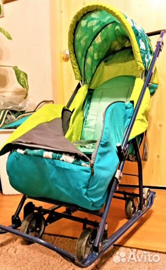 Санки с колесами Коляска