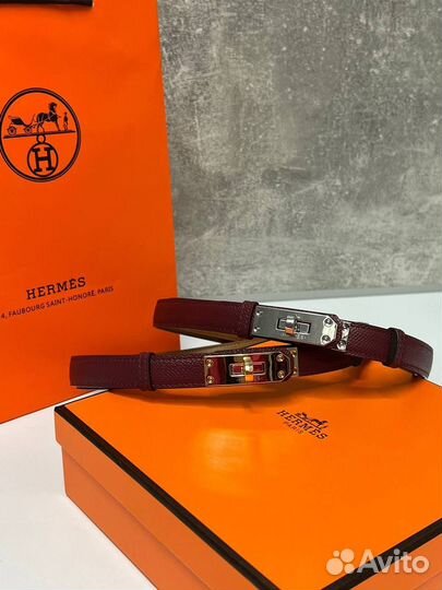 Ремень hermes тонкий женский люкс