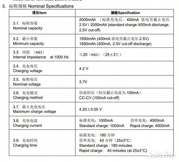Высокотоковые аккумуляторы 18650 2000mAh