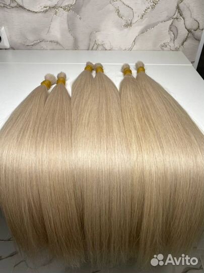 Волосы для наращивания 70 см блонд