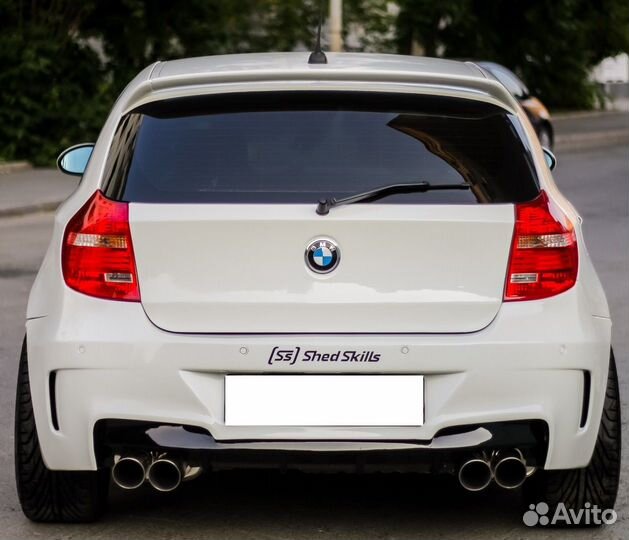 Бампер задний под штатные крылья 1M-look BMW E82