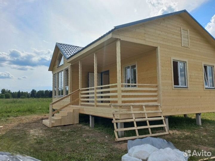 Каркасный дачный домик 9х8