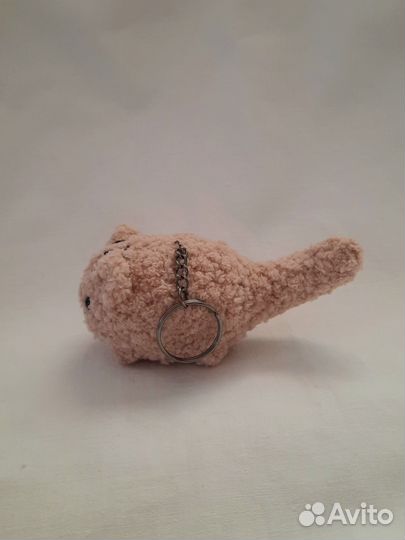 Брелок котик плюшевый вязаная игрушка
