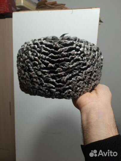 Шапка ушанка из каракуля антика