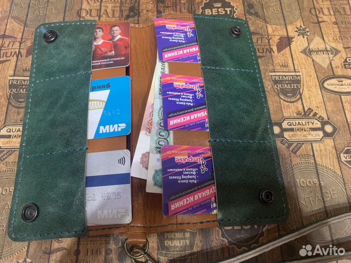 Портмоне-лонгер кожаный ручной работы