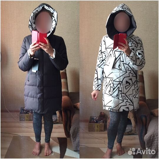 Зимний пуховик новый 44 46