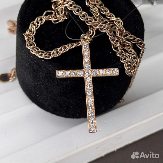 Золотой крестик женский 585 золото