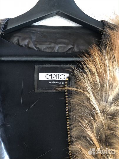 Куртка кожаная с лисой