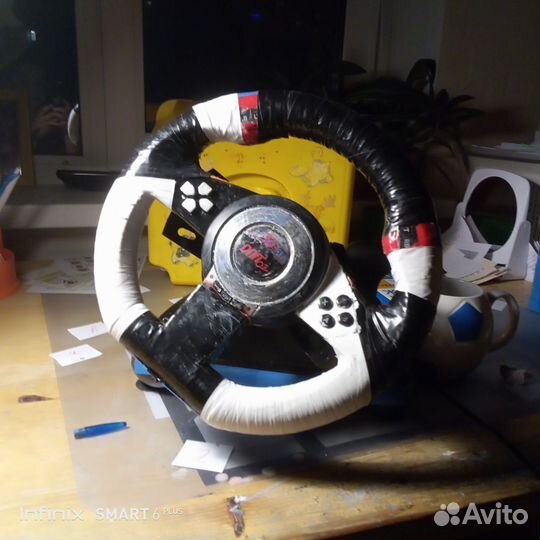 Игровой руль с педалями и коробкой передач