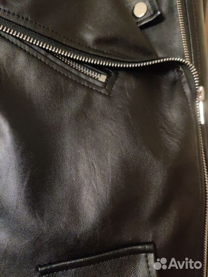 Куртка кожаная женская косуха 48 50 экокожа