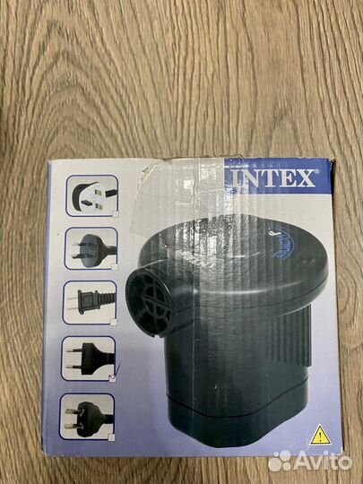 Надувной матрас двуспальный intex с электронасосом