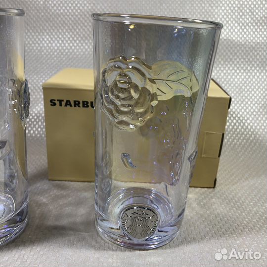Стаканы Starbucks 2 шт хамелеон роза