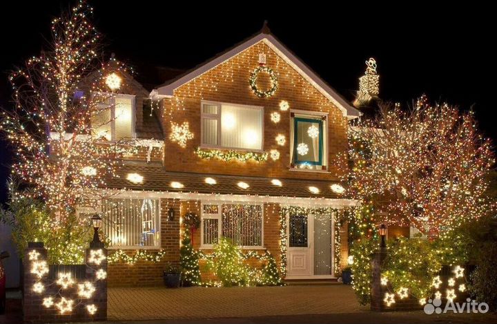 Гирлянда занавес уличная