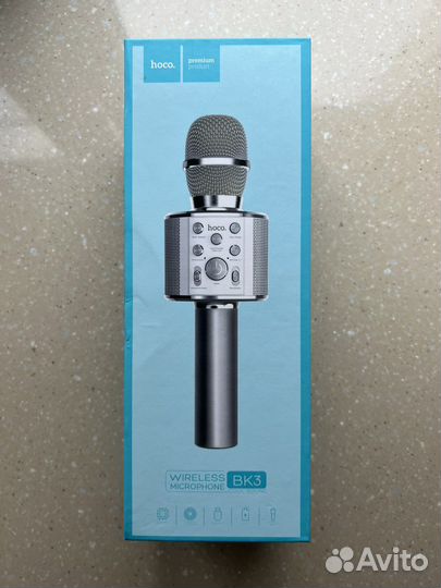 Микрофон Bluetooth караоке Hoco BK3 - Серебристый