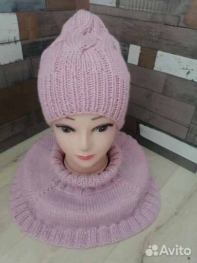 Комплект шапка и снуд